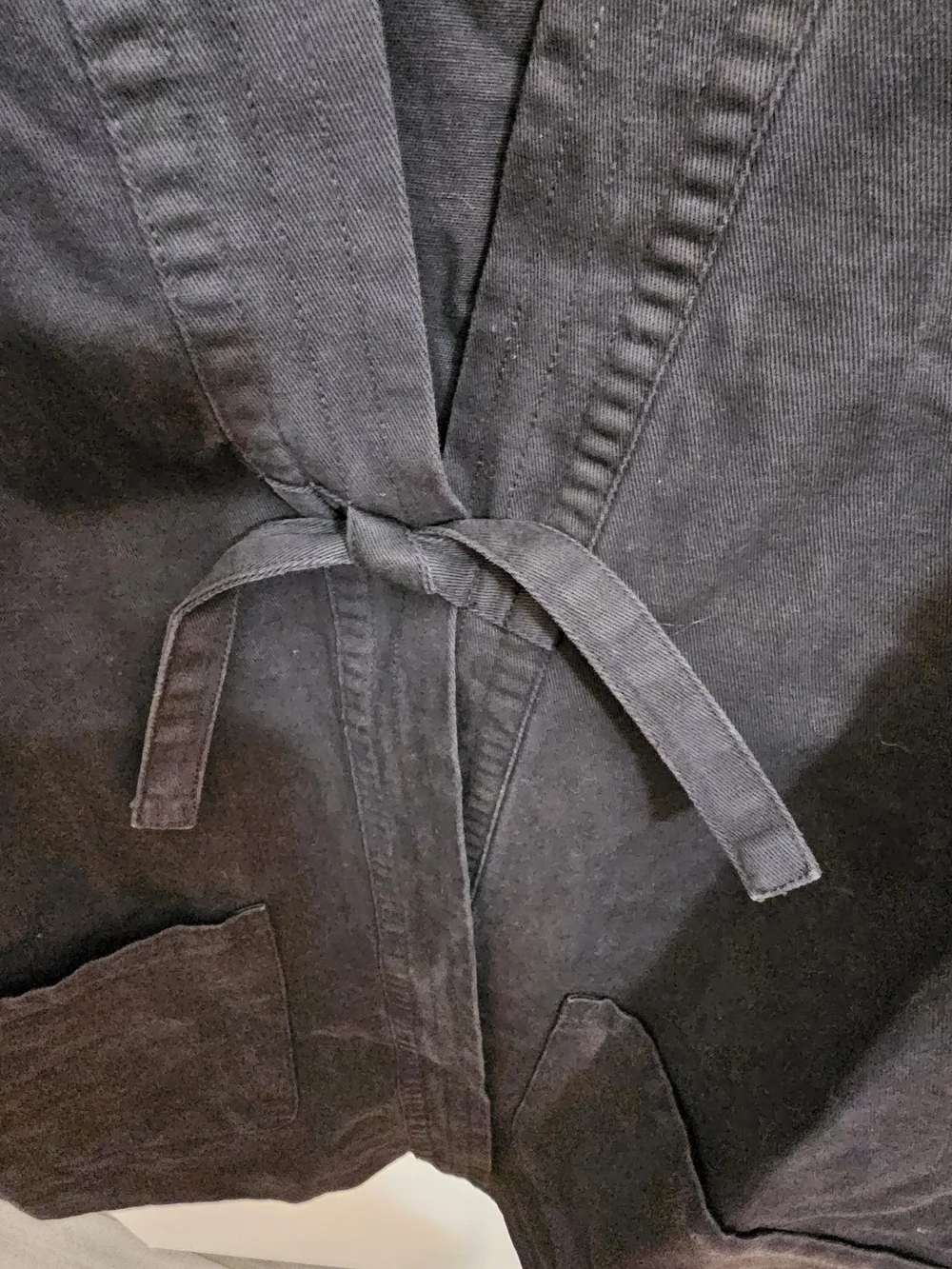 NWT Kennedy Black Kimono Cardigan Tie Noragi Jacket XL  Brand New With Tags